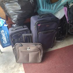 3 Piece Luggage Plus Small Brown Luggage Bag