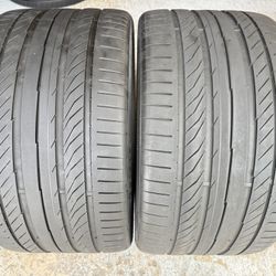 Two Tires 315/30/21 Continental Contisportcontact Like New With 90-95% Left Amazing Pair Porsche Mercedes GT