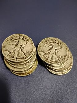 Walking liberty half dollar silver coin