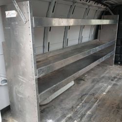 Aluminum contractor van shelving
