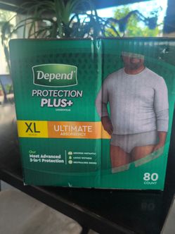 Depend Protection Plus+ Underwear XL 80 Count