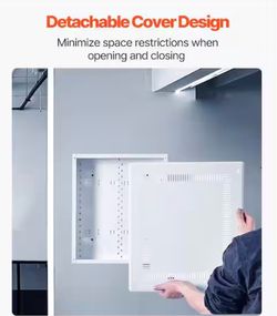 SKYSHALO Structured Media Enclosure 17in. Recessed wall Structured Media Enclosure with Cover Wall-Mount Cable Box Kit