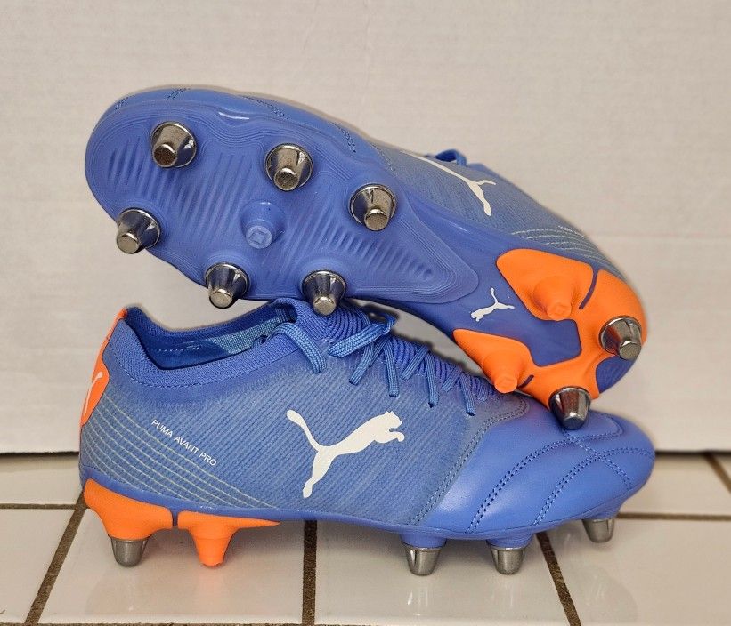 Puma AVANT PRO RUGBY BOOTS/CLEATS Puma Blue/Orange 10614-03 
Men's Sz 8