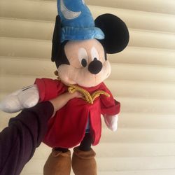 Sorcerer Mickey Mouse Plush Fantasia Stuffed Animal Disney