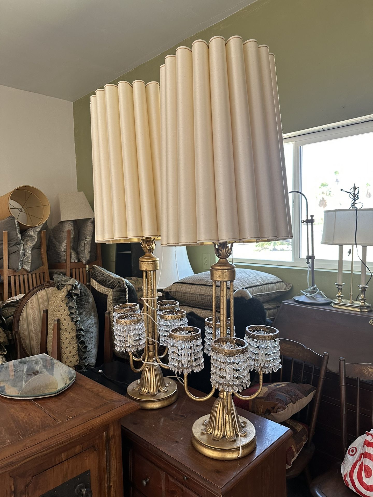 Mid Century/Hollywood Regency 3 Way Lamps