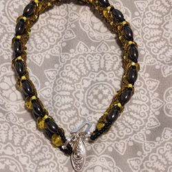 Homemade Necklace And Bracelet Yellow And Black