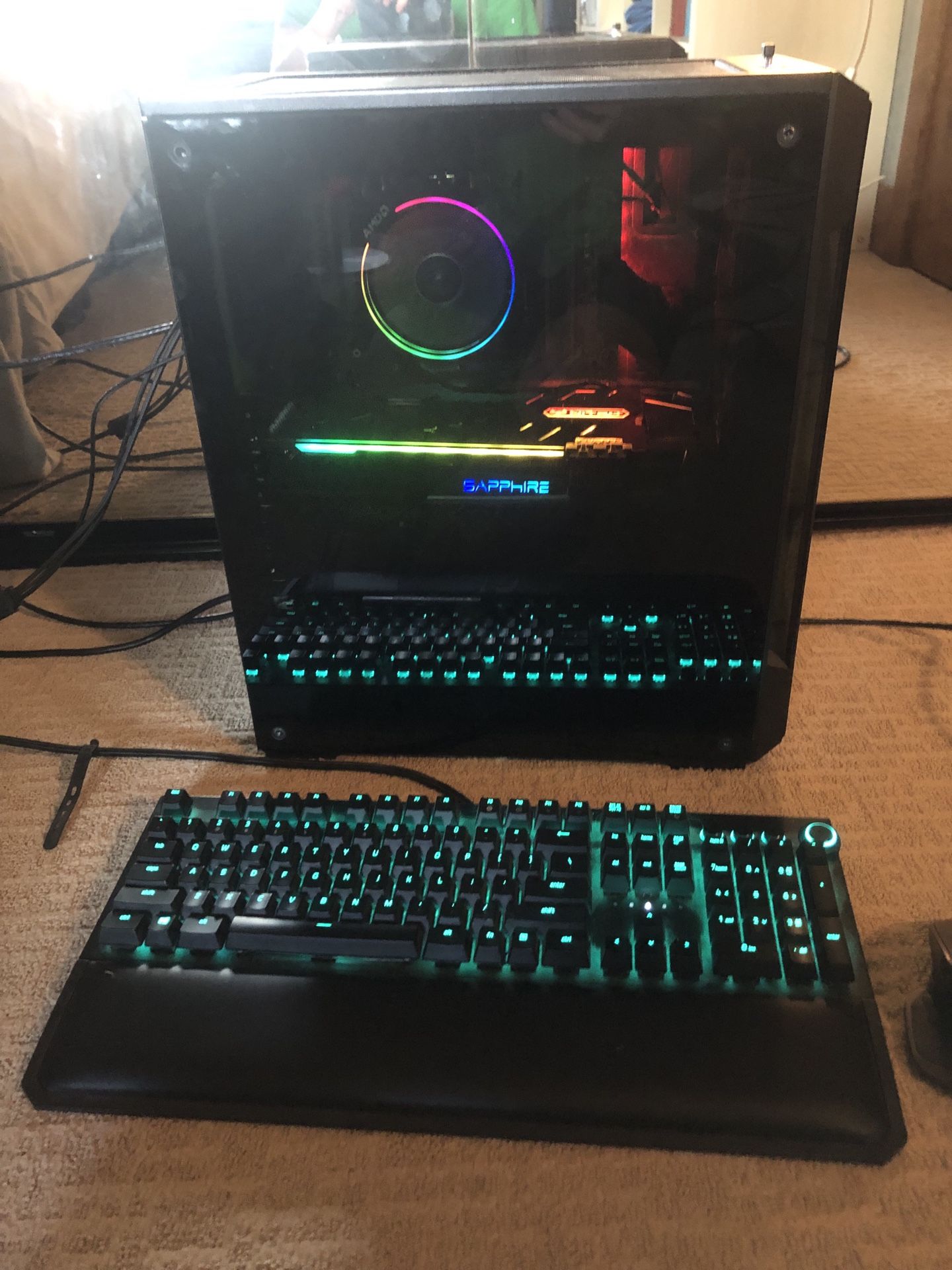 High End Gaming PC with Mouse, Mechanical Keyboard, and Monitor