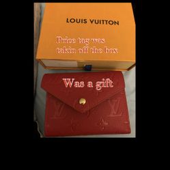 Red Louis Vuitton Wallet