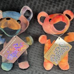 Pair of 1997 Liquid Blue St. Stephen and Sugaree Grateful Dead Beanie Bears  