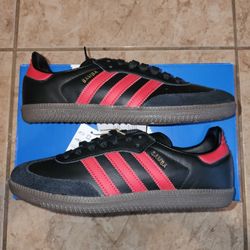 Adidas Samba Team Manchester United 'Black Real Red' Men's Size 7