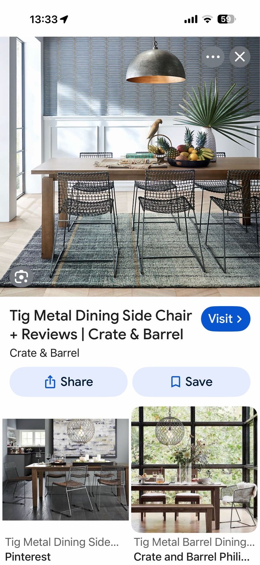 Crate and Barrel chairs