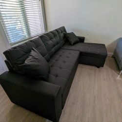 New Espresso Sectional Sleeper Couch/ Free Delivery 