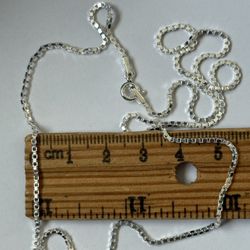 925 silver 23.75” 1mm necklace box chain unisex