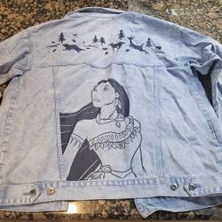 Pocahontas Jacket From Disney Officially Licensed, Denim, Size XL