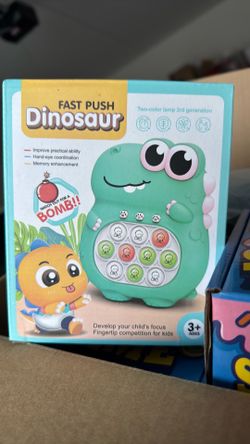 pink dinosaur fast push toy