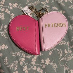 Best friends Heart keychains 