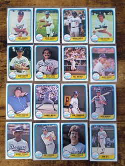1981 and 82 Fleer Dodgers Baseball Card Lot