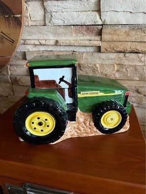 John Deere Farm Tractor Cookie Jar Farming Machinery Liensed by GIBSON New