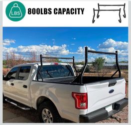 OUTPRIZE Non-Drilling Truck Rack, Heavy Duty Steel Extendable Truck Bed Ladder Rack, Fit for 52" to 71" Wide Truck Bed, 800 lb. Capacity