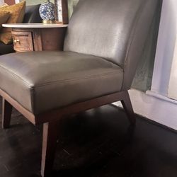 Two Brown Accent Chairs