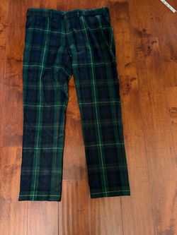 Polo Ralph Lauren Men’s Classic 38x30 Wool Plaid Trousers Slim Fit Tag 38x32
