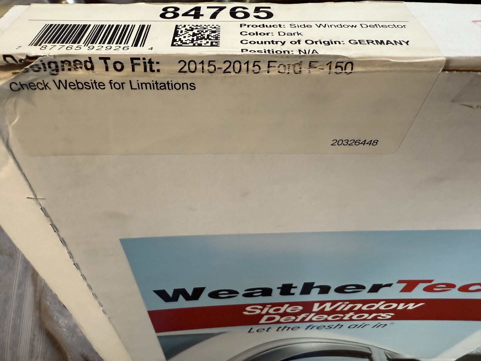 WeatherTech Side Window Deflector 2015 Ford F150 #84765