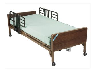 FG-15030BVPKG1EA
Drive Medical Delta™ Ultra-Light 1000 Semi Electric Bed with Half Rails, 80" Innerspring Mattress, 88" L x 36" W x 12-3/4" H