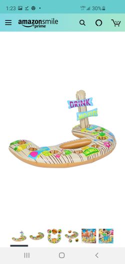 Inflatable Pirate Drink Cooler, 39" Tiki Shack Pool Party Buffet Cup Holder, Pirate Ice Serving Bar for Summer Parties