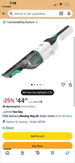 Black+Decker Cordless Hand Vacuum w/ Charger