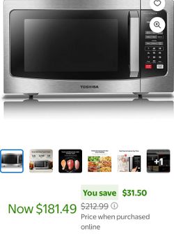 TOSHIBA ML-EM45PIT(SS) Countertop Microwave Oven with Inverter Technology