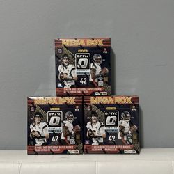 2024 Panini Donruss Optic NFL Mega Boxes Factory Sealed | Blue Hyper Parallels Lot Of 3
