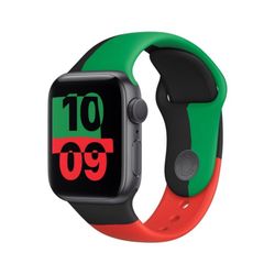 Space Gray Aluminum Case Black Unity Sport Band 44MM Series 6