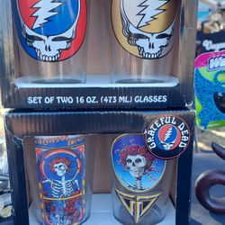 Grateful Dead Original Pint Glasses. New In Box. 