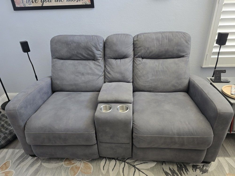 2 Seater Recliner Couch With Ubs Ports And Console