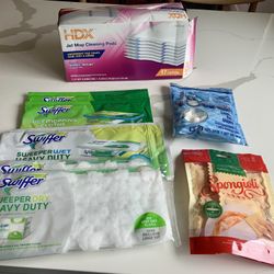 Cleaning Supply Lot - Swiffer Pads, Dish Sponges, Disposable Towels
