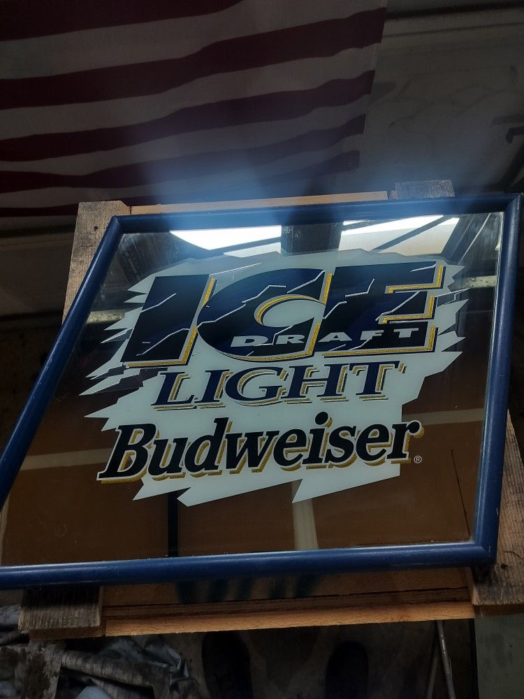 Budweiser Bar Sign Mirror