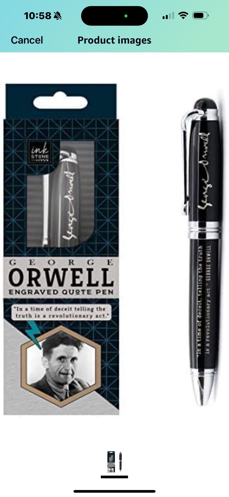 New George Orwell Engraved Pen