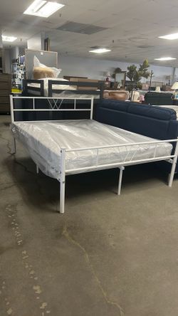 Full size bed and mattress
