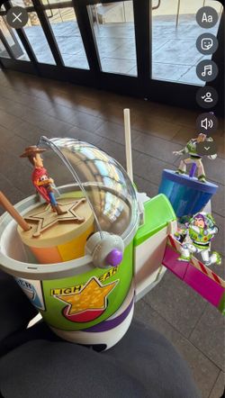 Buzz light year Toy Story 5 popcorn bucket and drink