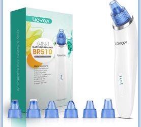 Blackhead Remover Pore Vacuum with 6 Suction Heads for Face
