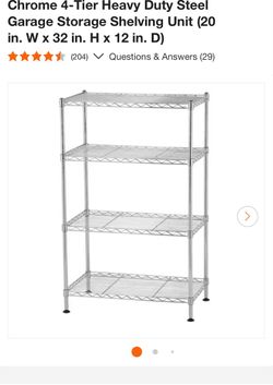 Storage shelves