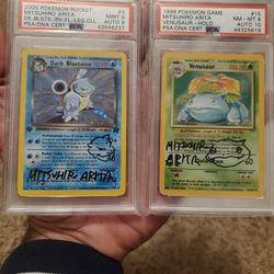 Pokemon Cards Graded Signed And Sketched 