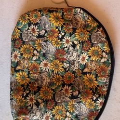 VTG Cat & Floral Make Up Accessories Bag