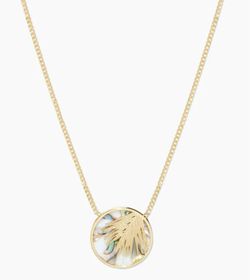 NEW Gorjana Palm Mosaic Abalone Necklace Retail $90