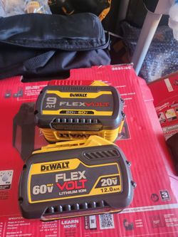 Firm Price 🛑 Dewalt 60v flex used" batteries Price for each Battery. 12ha $170 9.0ha $125 precio Firme🛑