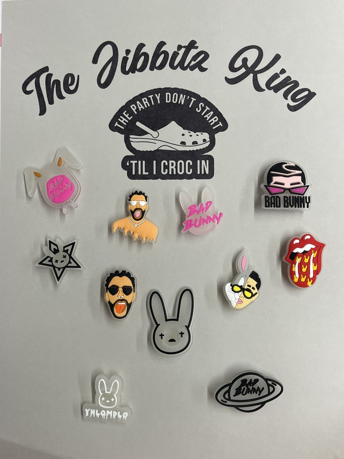 Bad Bunny Croc Charms/ Jibbitz/ Crocs