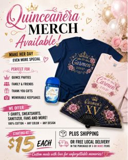 Quinceañera Merch available
