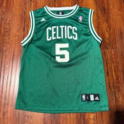 Kevin Garnett Adidas Boston Celtics Jersey #5 Green Jersey Teen/Boys Sz Lrg Read