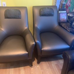 2 Chairs With A Little Damage On Head Rest 