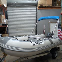 FOR SALE: 2023 WEST MARINE 350 RIB INFLATABLE BOAT PACKAGE-LIKE NEW